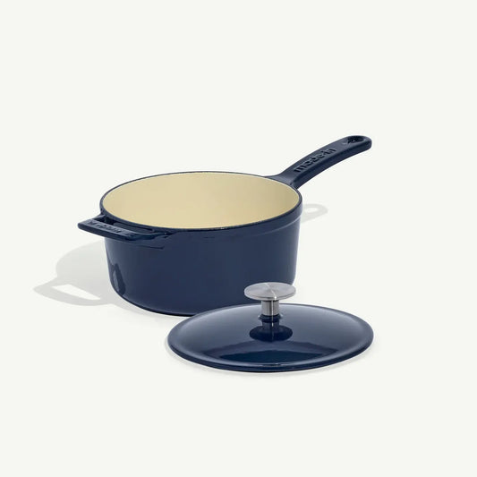 Enameled Cast Iron Saucepan - 2Qt Blue