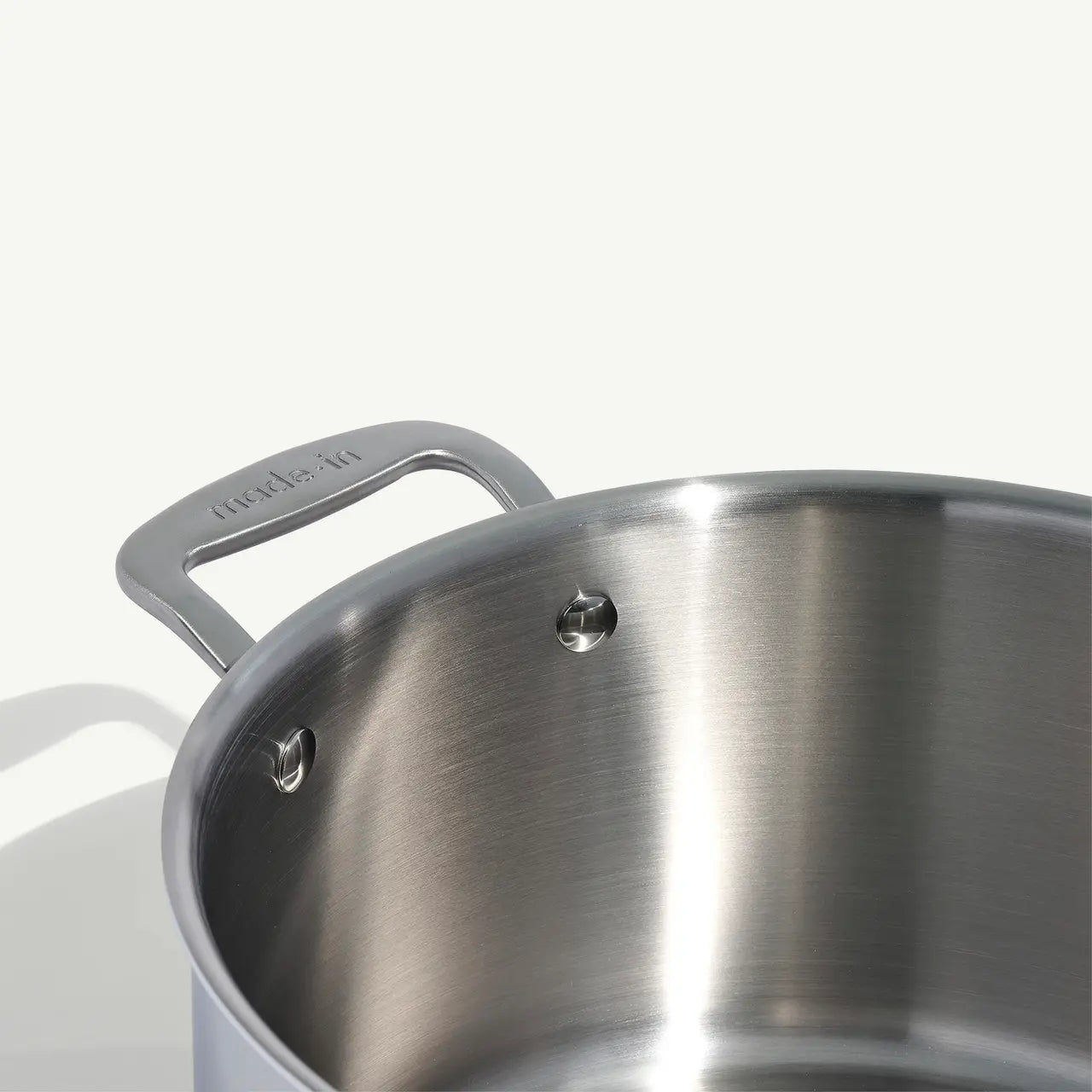 Crafted in Italy, our Stainless Clad Cookware is constructed from 5 layers of metals for improved heat conduction. This prevents stuck-on messes and ensures the 5-ply construction cleans up in seconds.