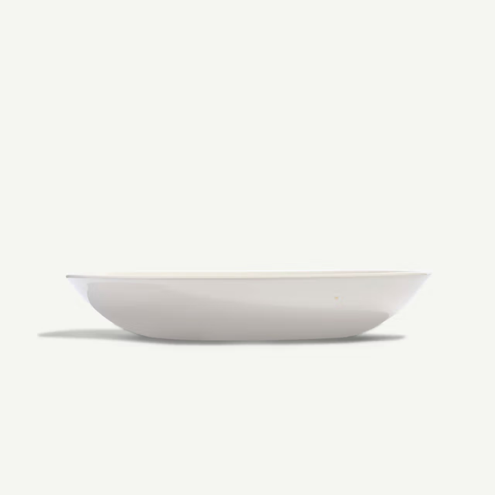 White ceramic bowl on a white background