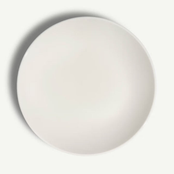 White round object on a white background