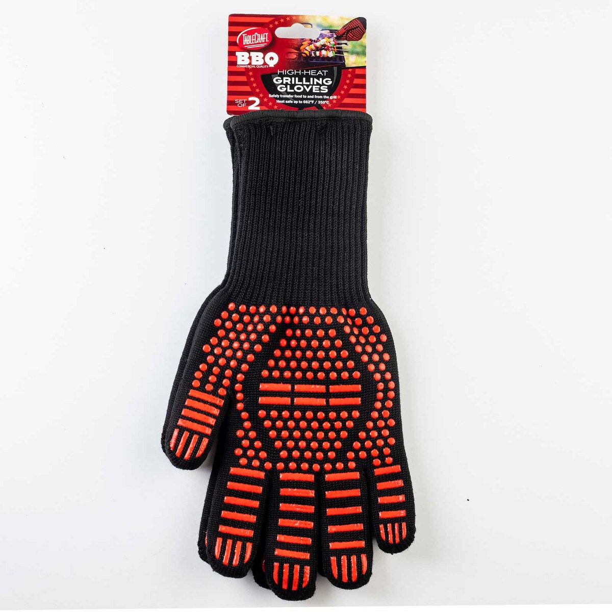 Grilling Gloves Set - Black/Red