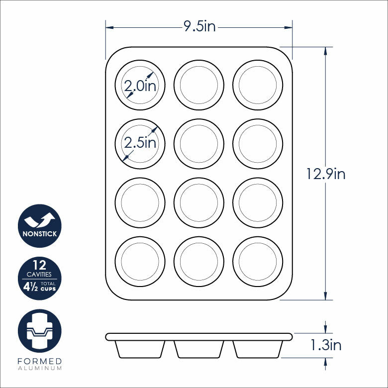 Nonstick 12 Cup Muffin Pan