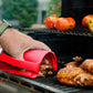 Silicone Cooking Mitt - 2 Piece Set - Red