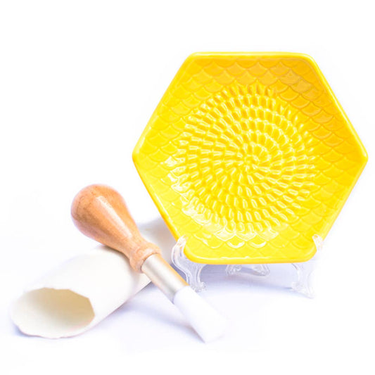 Ceramic Grater Set - Yellow - 3 Piece Set