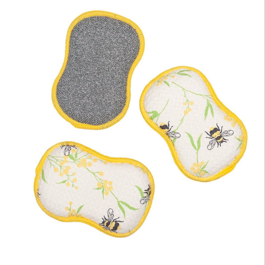 Reusable Sponges (Set of 3) - Bumblebee: Yellow