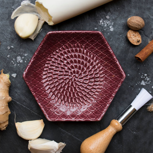 Ceramic Grater Set - Wine- 3 Piece Set