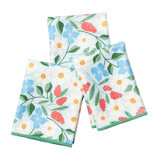 Mighty Mini Towel (Set of 3) Reversible - RJW Garden Path: Water