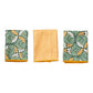 Mighty Mini Towels (Set of 3) Reversible - Fall Flower: Rifle Green