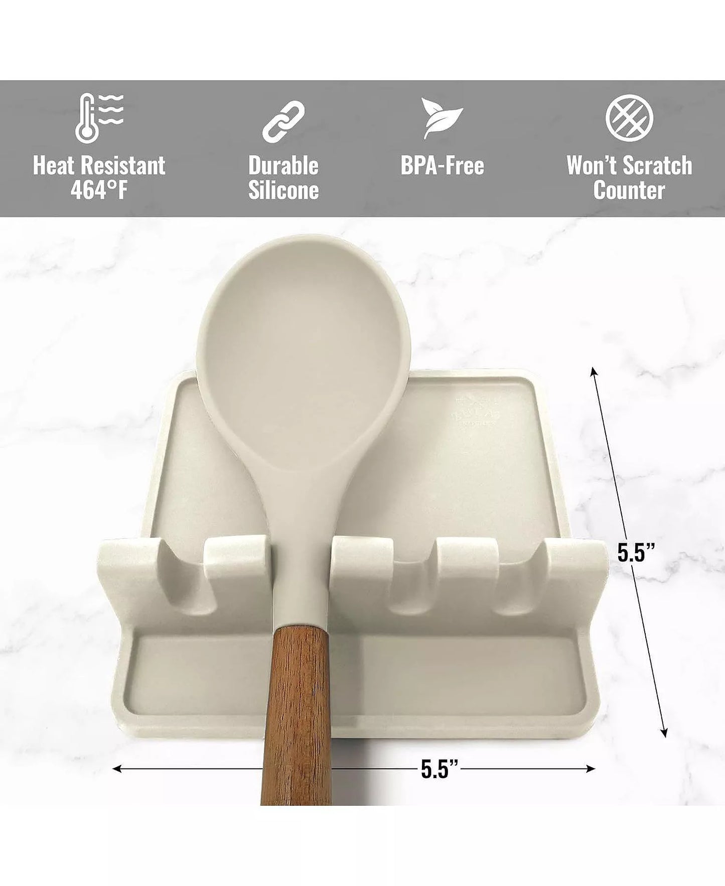 Silicone Utensil Rest - Gardenia