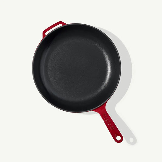 Enameled Cast Iron Skillet - Red