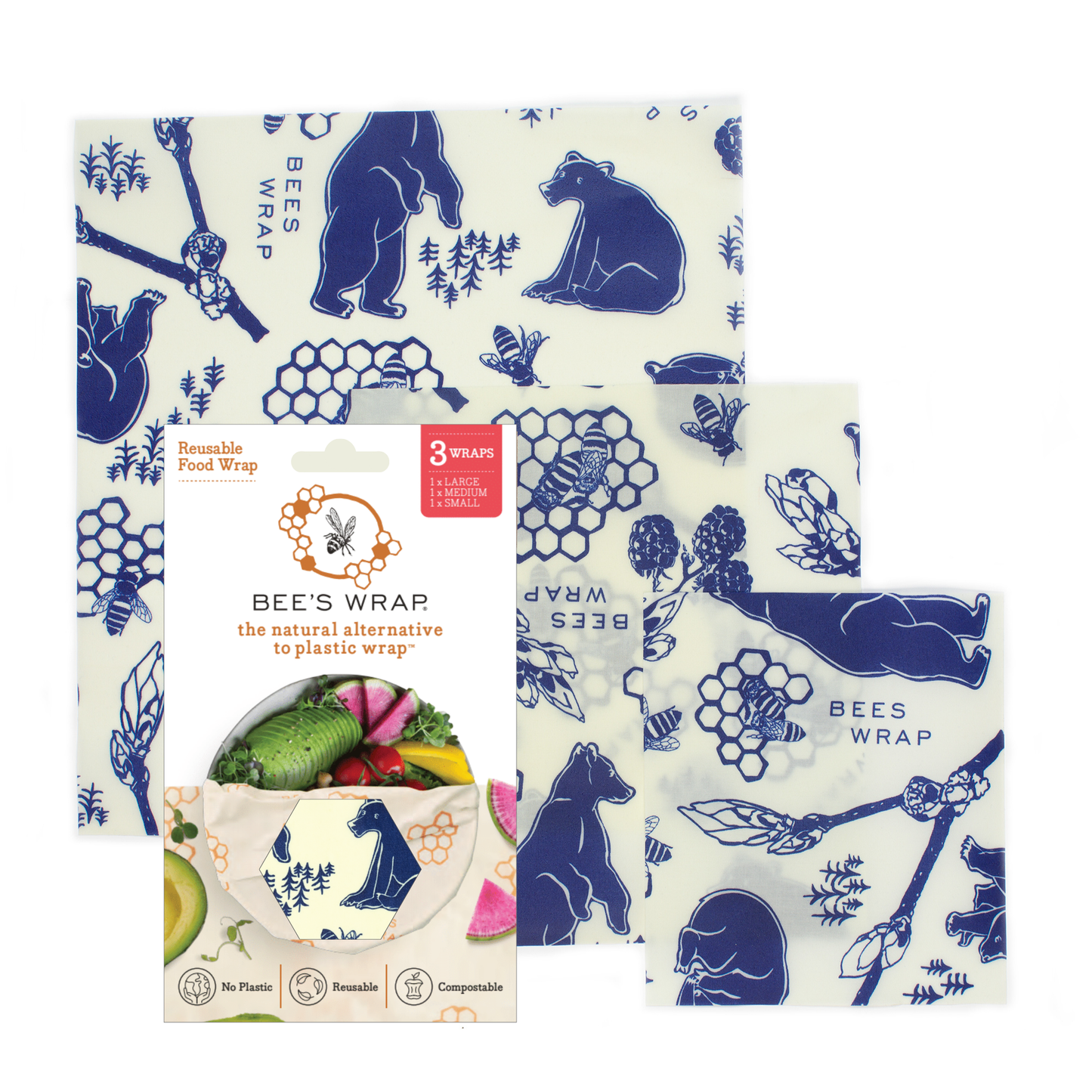 Bee's Wrap - Bees & Bears (3 Pack)