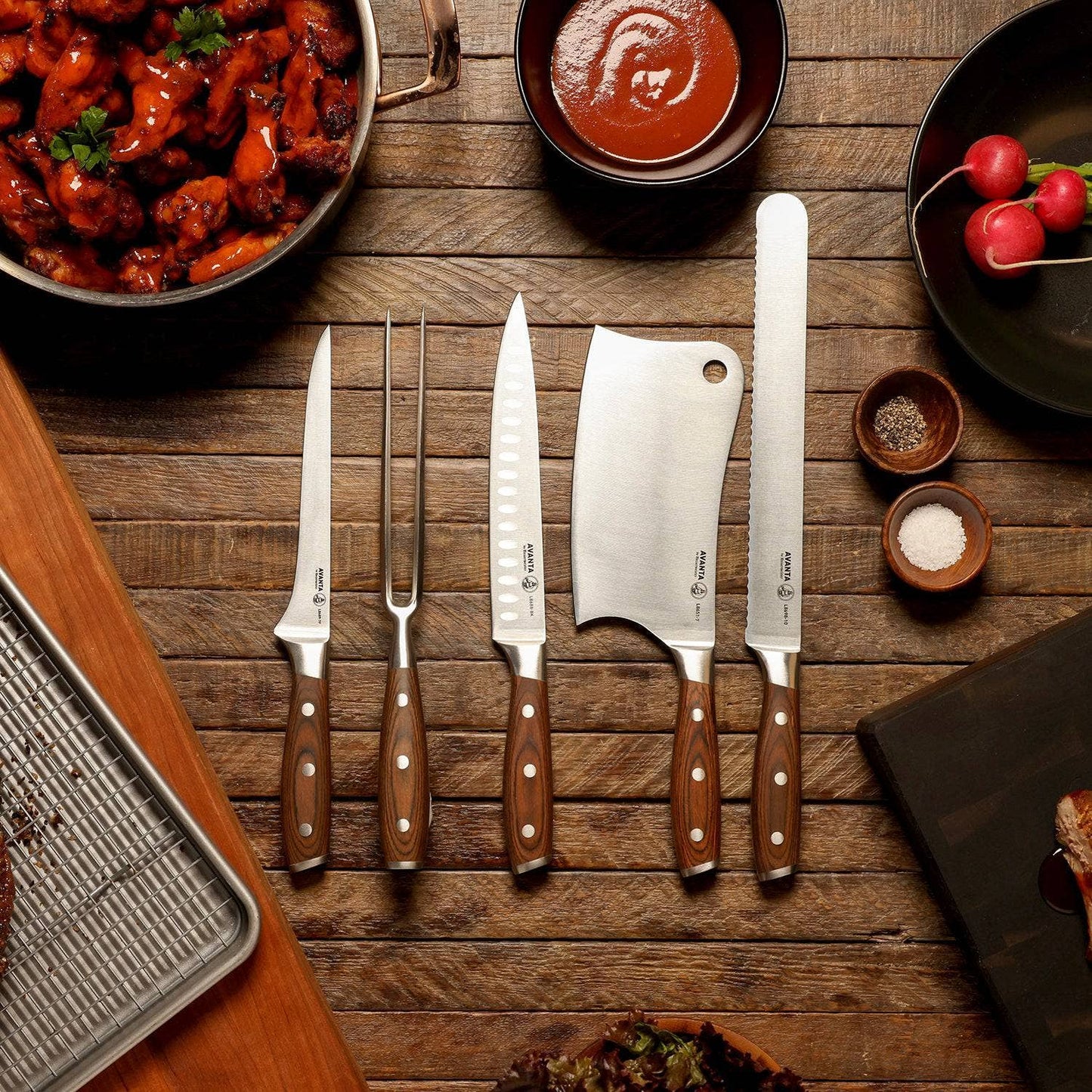 Avanta Forged Pro BBQ Knife Set (6 Piece Set)