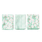 Mighty Mini Towels (Set of 3) Reversible - Cherry Blossom: Meadow Green