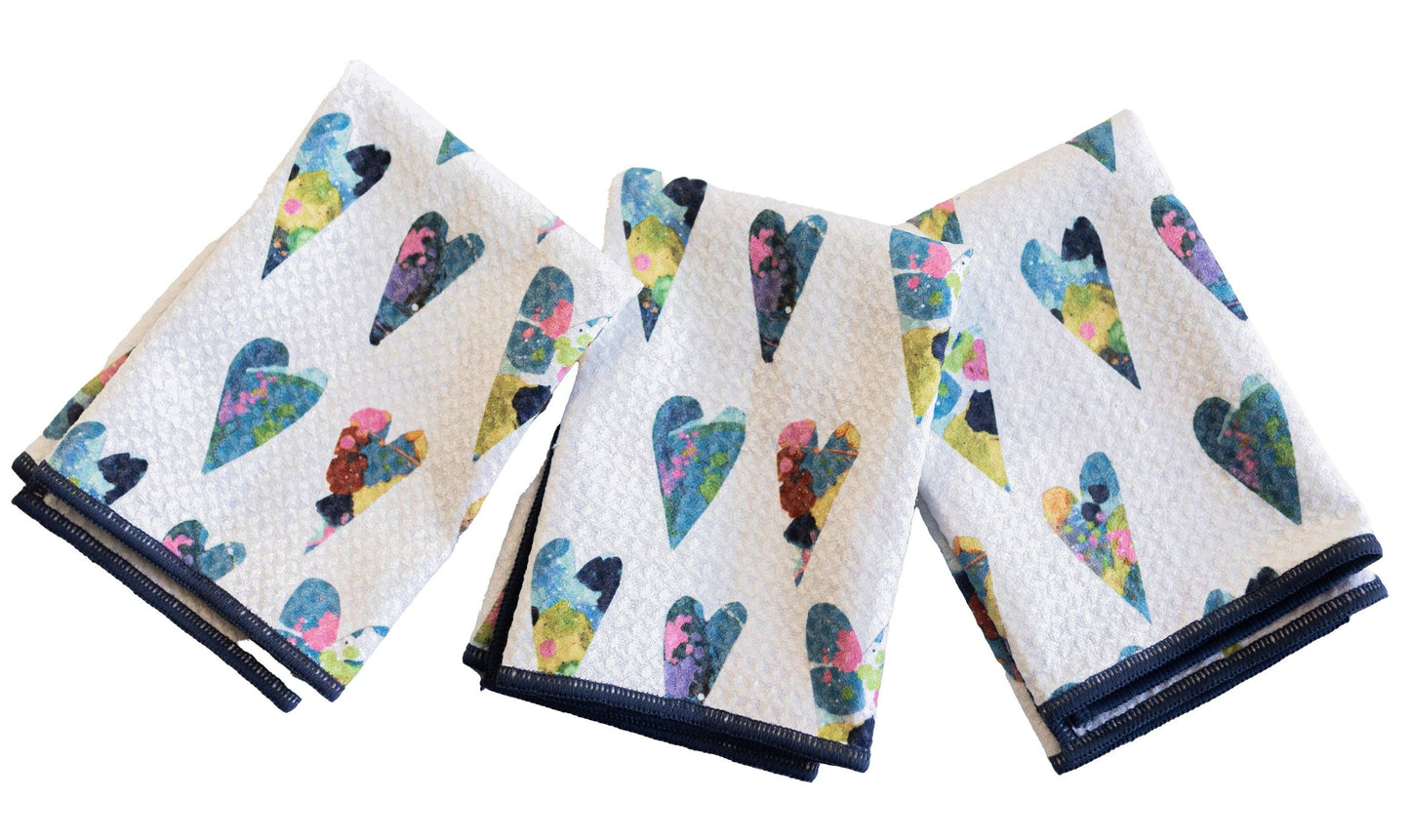 Mighty Mini Towels (Set of 3) - Love: Mulitcolor