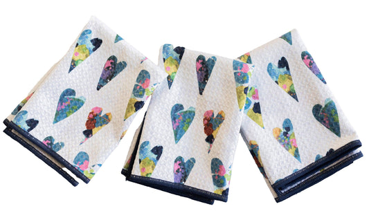 Mighty Mini Towels (Set of 3) - Love: Mulitcolor