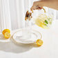 Beverage Pitcher with Gold Lid & Handle - 74 oz