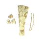 Beige beeswax wraps with honeycomb pattern on a white background
