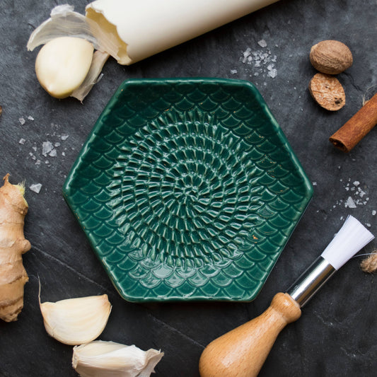 Ceramic Grater Set - Emerald Green - 3 Piece Set