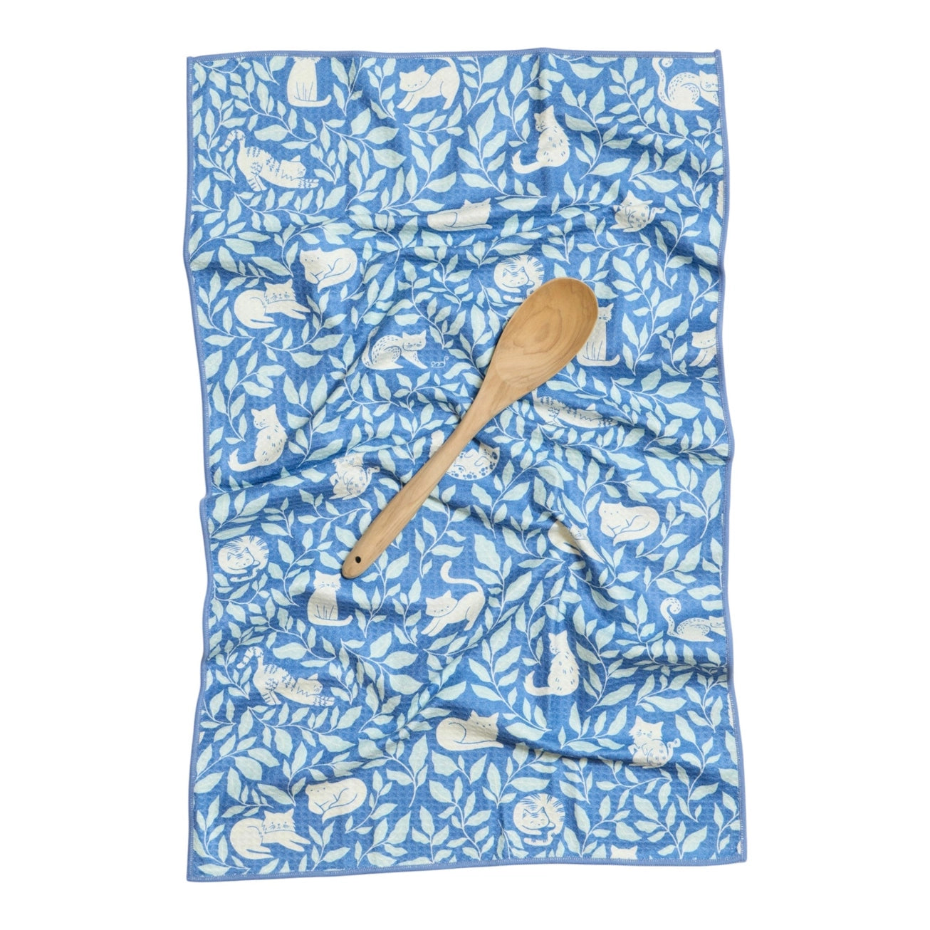 Anywhere Towel - Reversible - Nuthatch Cat Club: Blue