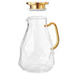 Beverage Pitcher with Gold Lid & Handle - 74 oz