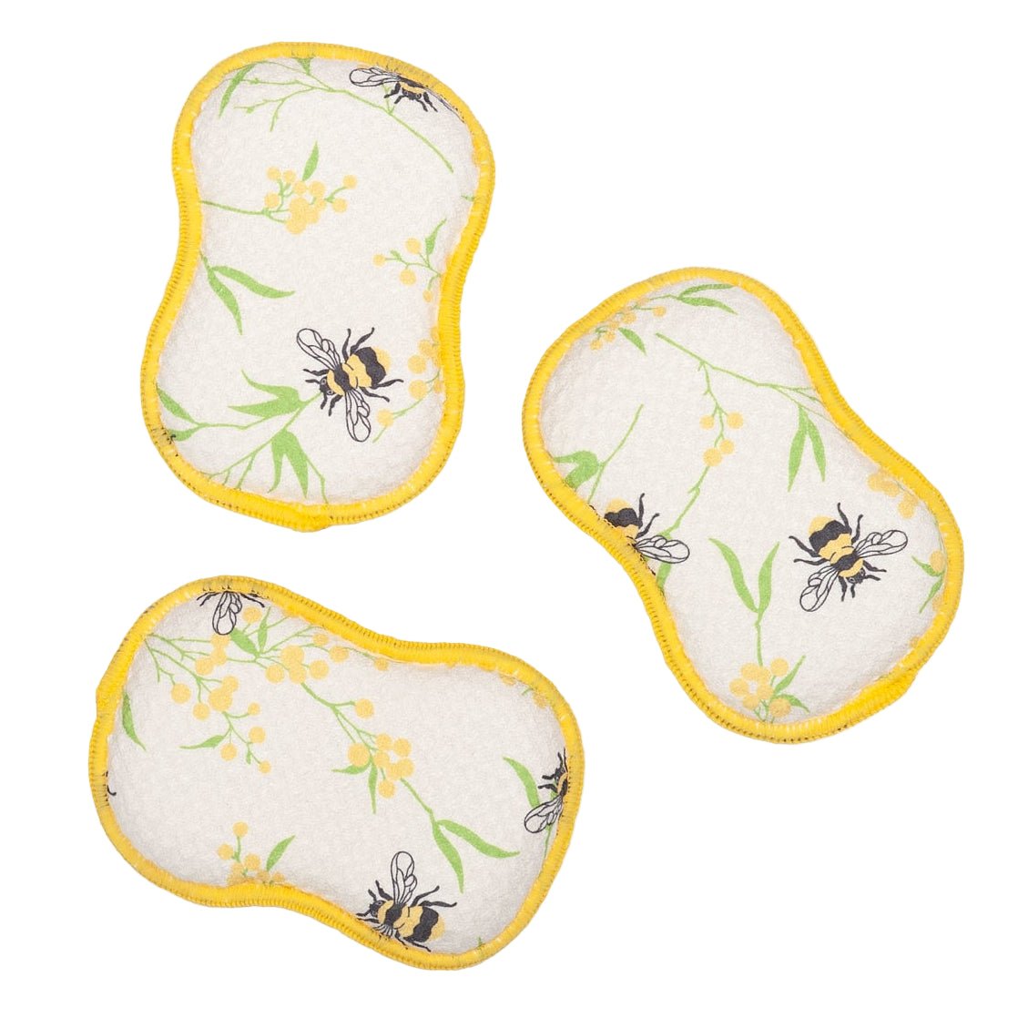 Reusable Sponges (Set of 3) - Bumblebee: Yellow