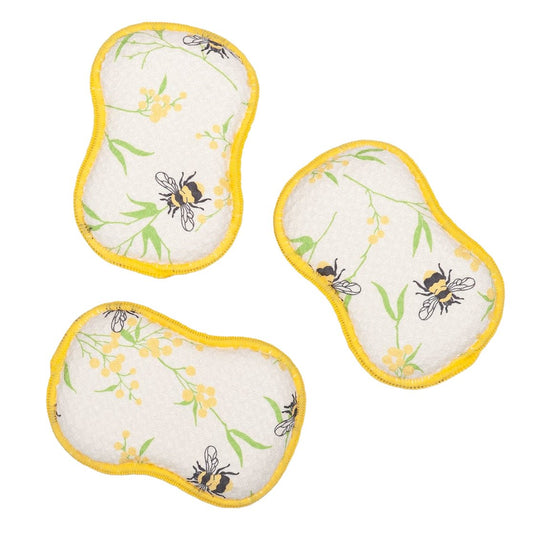 Reusable Sponges (Set of 3) - Bumblebee: Yellow