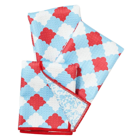 Mighty Mini Towel (Set of 3) Reversible - CC Maria Splatter: Sky Blue