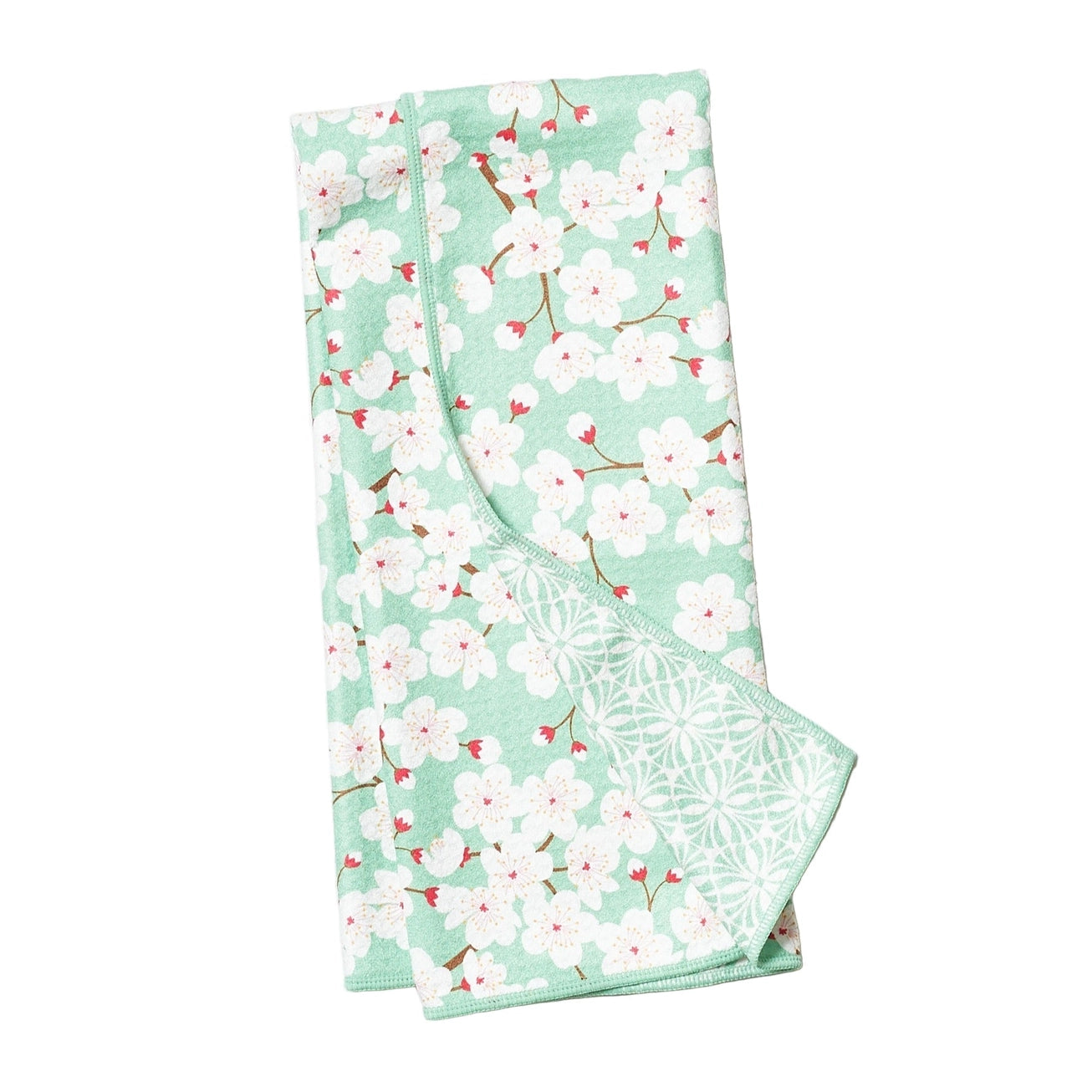 Anywhere Towel - Reversible - Cherry Blossom: Meadow Green