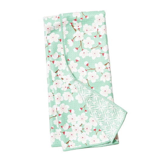 Anywhere Towel - Reversible - Cherry Blossom: Meadow Green