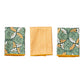 Mighty Mini Towels (Set of 3) Reversible - Fall Flower: Rifle Green