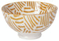 4 Inch Stamped Bowl - Ochre Lines