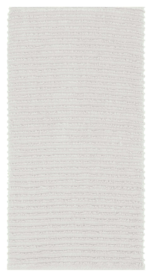 Ridged Cloth Dishtowel - White