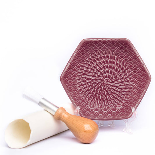 Ceramic Grater Set - Wine- 3 Piece Set