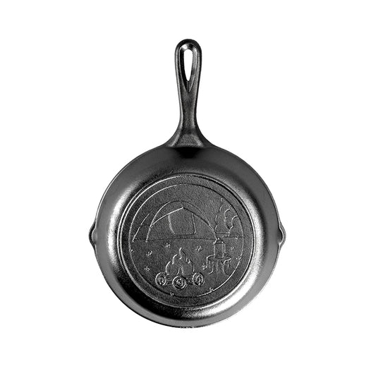 Take your wanderlust to the next level with the Lodge Wanderlust 8" Cast Iron Skillet. Perfect for breakfast or sides, this compact skillet is always adventure-ready and seasoned with natural vegetable oil.