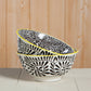 6 Inch Stamped Bowl - Black Vines
