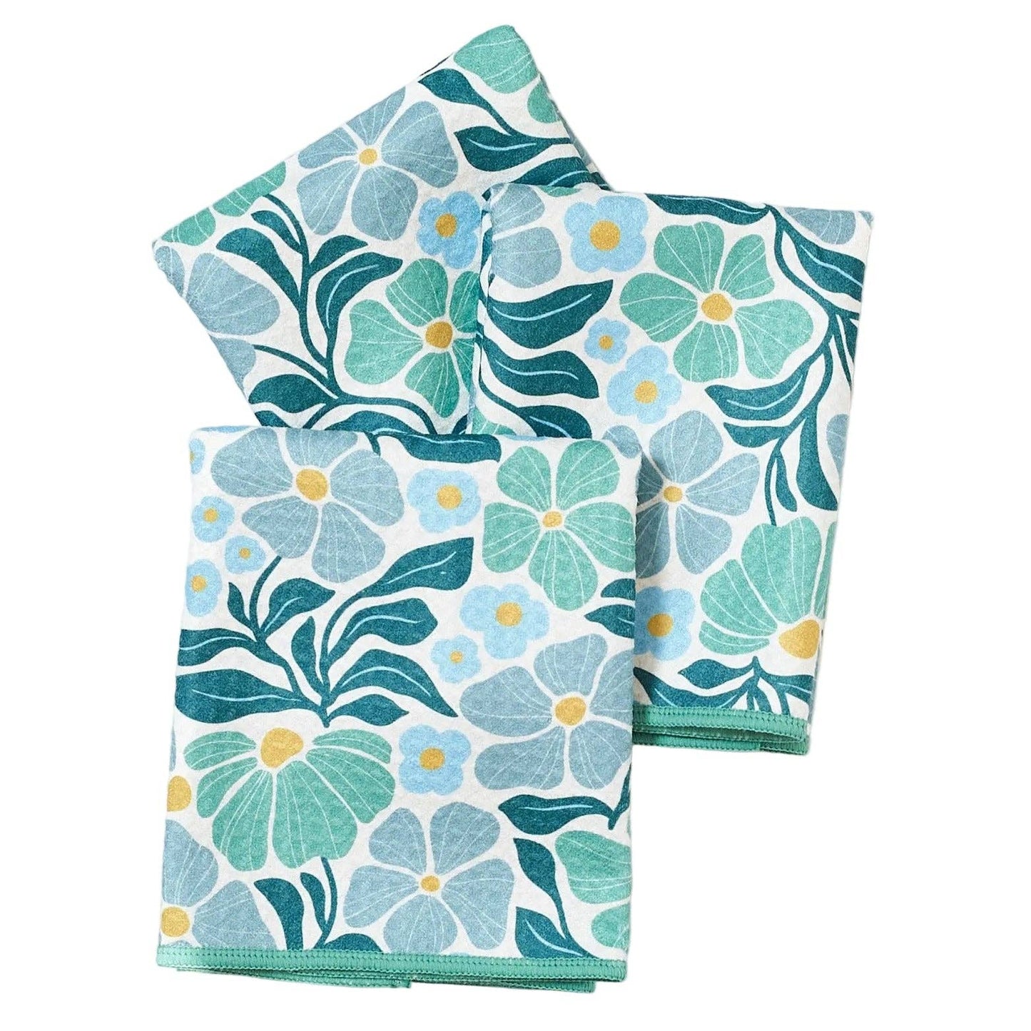 Mighty Mini Towel (Set of 3) Reversible - CC Linda Splatter: Menthe Green