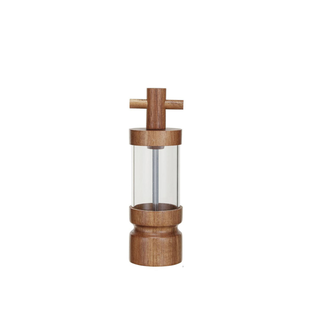 Creative Co-Op Wooden Acacia Mill for salt pepper spice acrylic middle