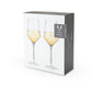 Ideal for rich or crisp white wine, these stemmed wine glasses are crafted from a lead-free crystal glass. This glass offers the most-elegant drinkware experience available. Modern and classy, these glasses are sleek with precise angles. They are perfect for any occasion or the finest of dinner parties. The well-crafted construction results in a pair of wine glasses that will stand the test of time.