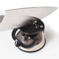 Knife sharpener with a knife on a white background