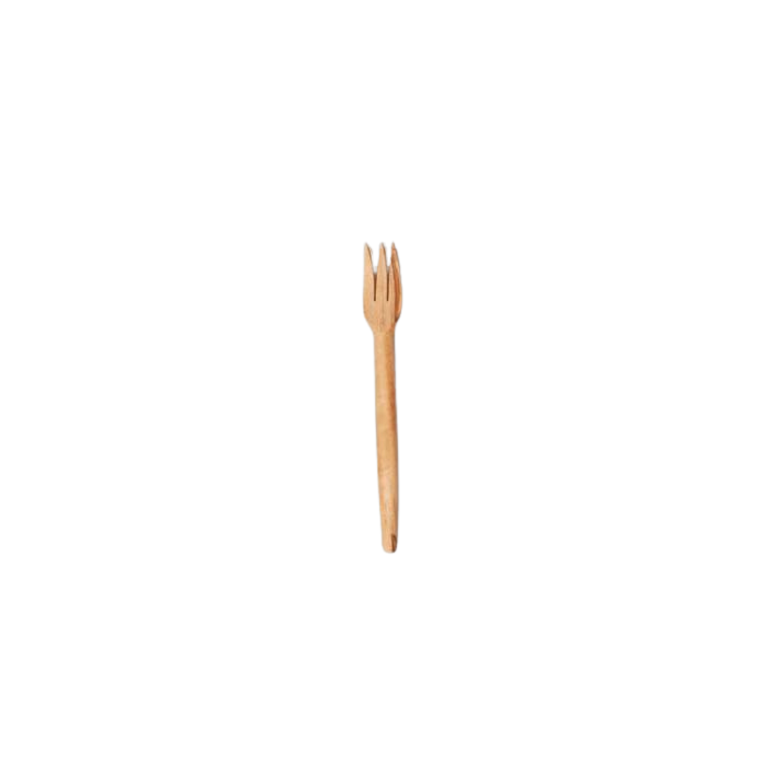 olive wood appetizer fork