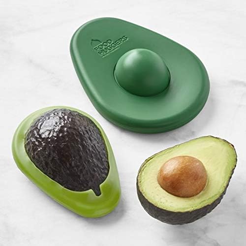 Avocado Food Huggers are designed to keep the leftover half fresh for longer. Our set of two sizes makes sure you’re covered for avocados large and small. And the unique pit pocket can be pushed in or out, ensuring a good hug whether the half you’re saving has the pit or not. 100% BPA & phthalate-free. 100% FDA food-grade silicone. Dishwasher safe. Lifetime guarantee.