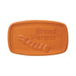 Orange bread warmer with a loaf of bread design on a white background