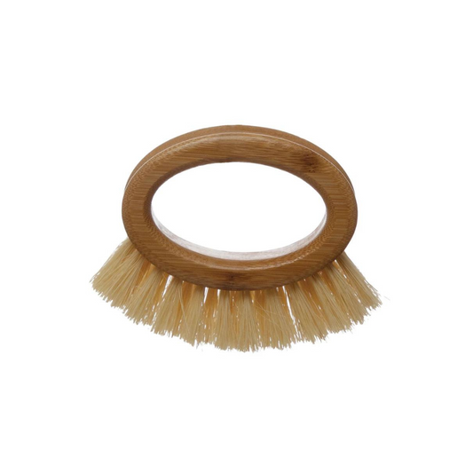 Creative Co-Op Natural Bamboo Dish Brush Round with center looping handle