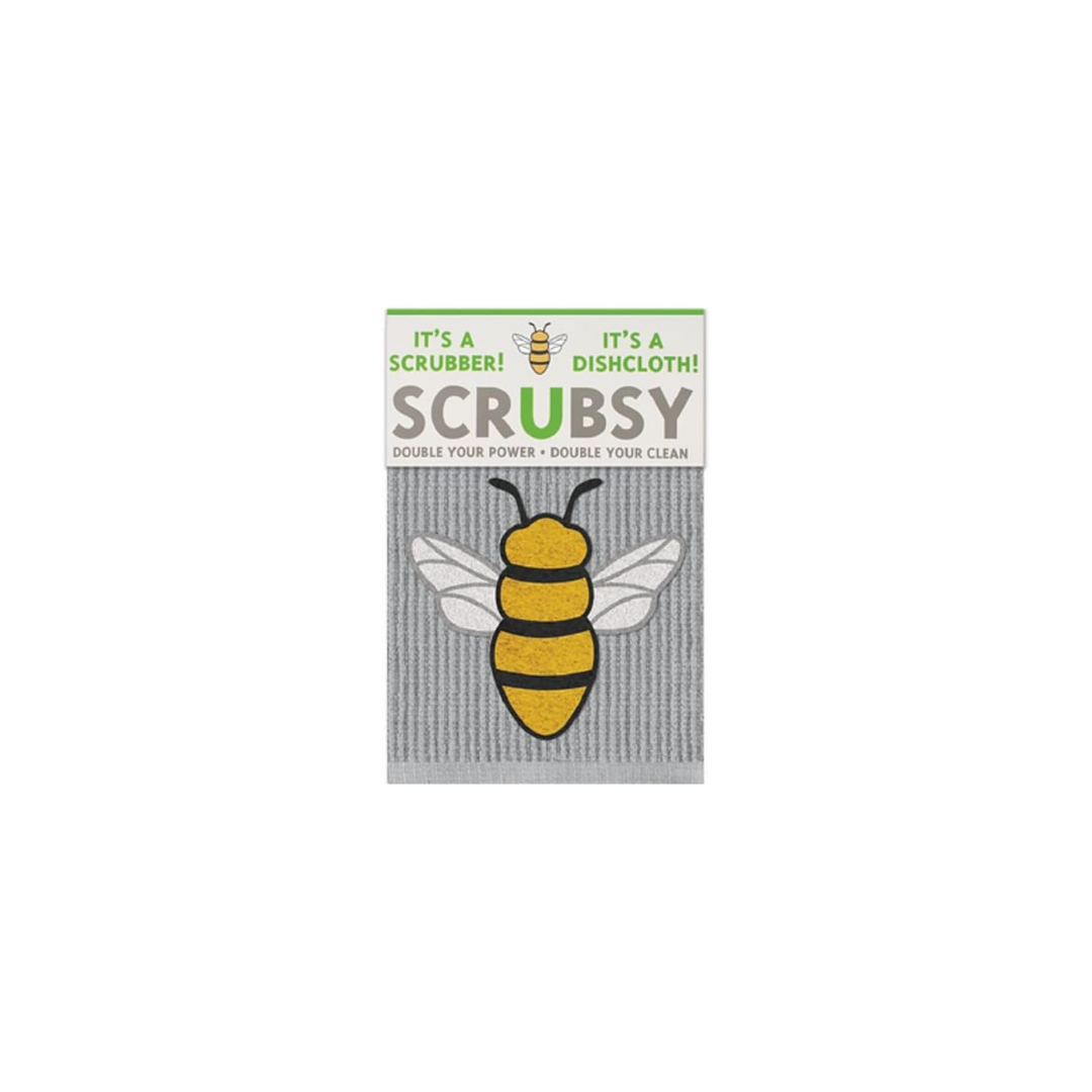 super-absorbent ridged terry cloth on the front, SCRUBSY®