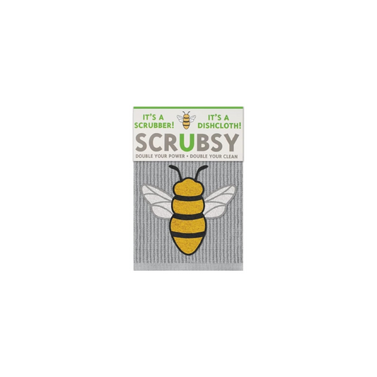 super-absorbent ridged terry cloth on the front, SCRUBSY®