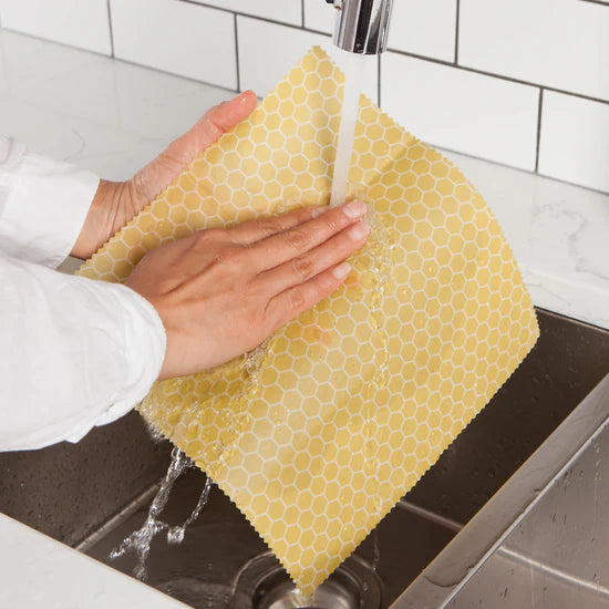 Beeswax Wrap - Bees being washed in sink. 