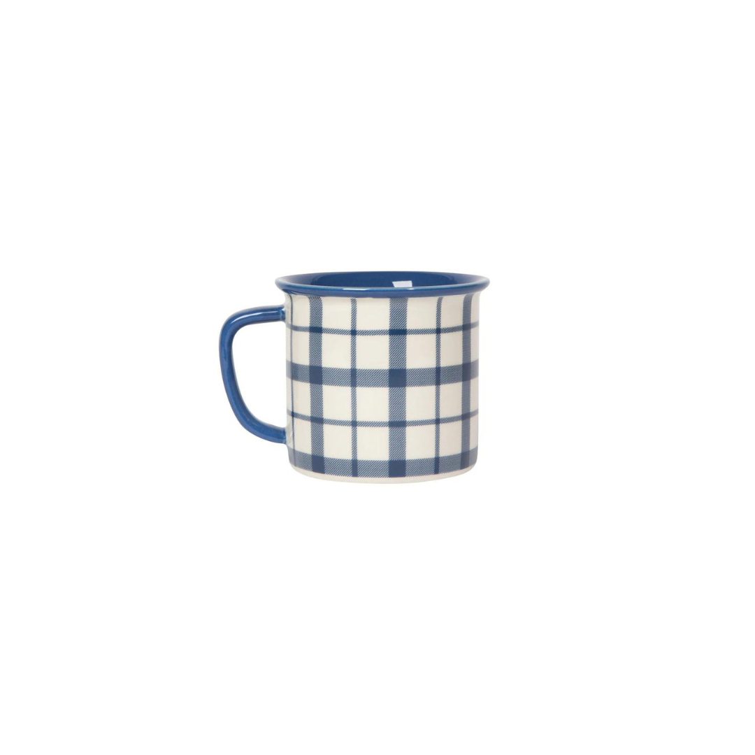 the Heritage Mug in Belle Plaid! With a timeless plaid pattern and contrasting rim.