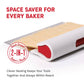 2-in-1 bench scraper and baker's brush with text on a white background