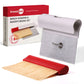 KneadAce bench scraper and baker's brush set with packaging on a white background