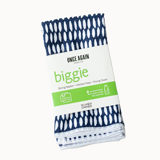 Biggie Towel Set of 2 - Navy Beans